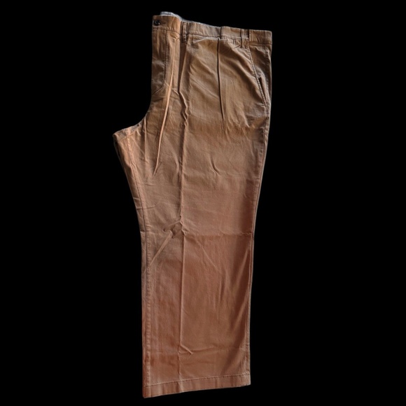 Men’s 60 X 30 Goodfellow & Co Flat-Front Brown Straight-Leg Stretch Cotton Pants - Picture 1 of 9